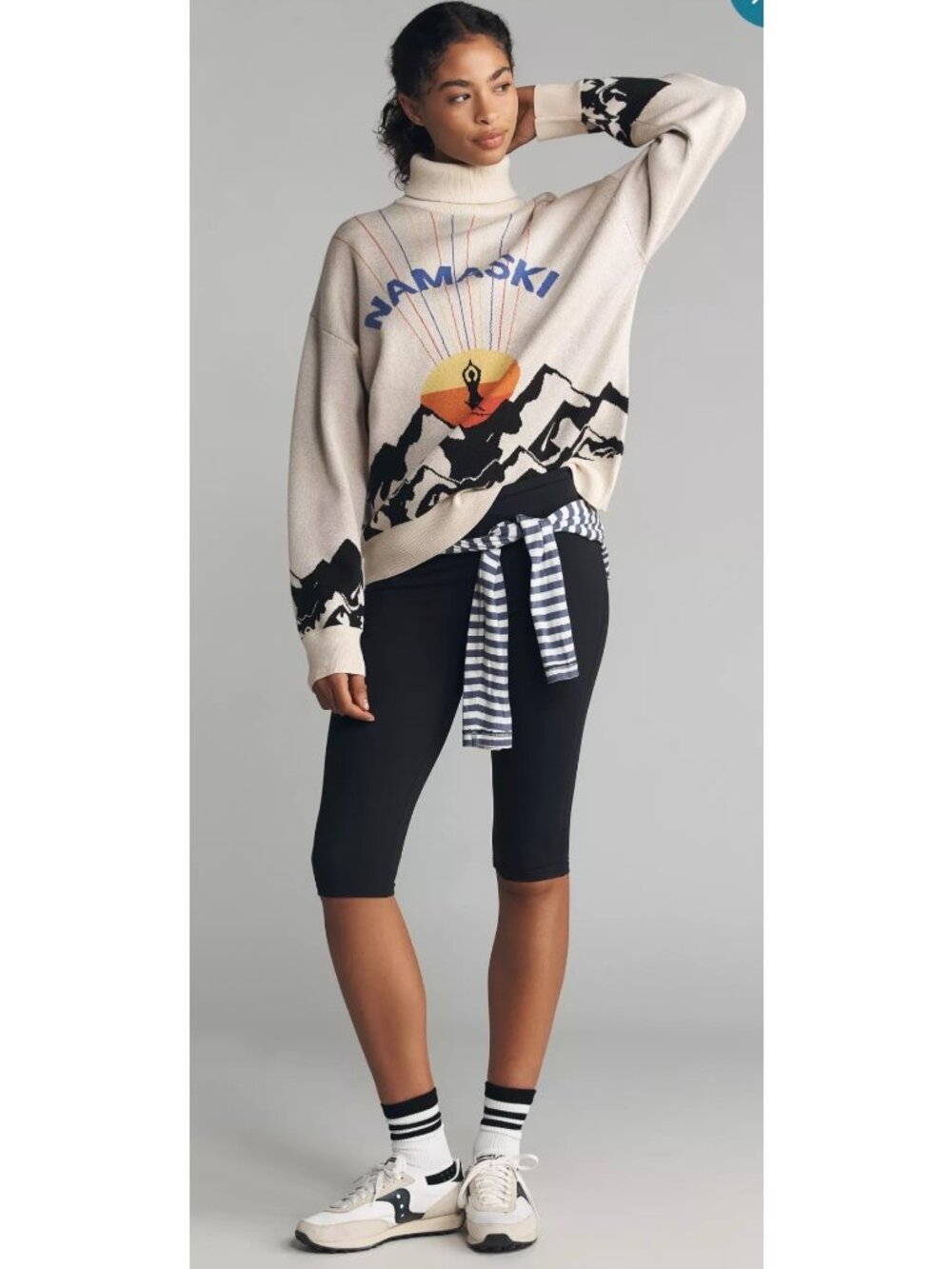 Spiritual Gangster Juno Turtleneck Sweater Medium Knit NAMASKI Indie Outdoor